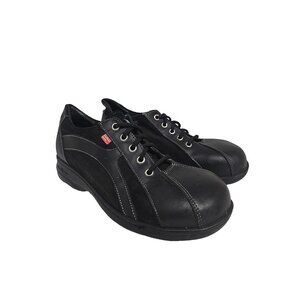 Mellow Walk Women's Daisy Steel Toe Lace Up Work Shoes 420092 Black Size 7.5M